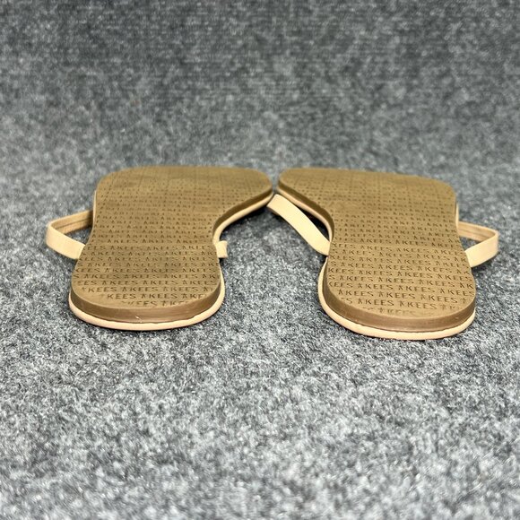 Tkees Foundations Sandals Women's 8 Tan Thin Strap Minimalist Thong Flip Flops - Picture 9 of 10